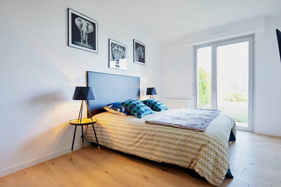 Parental bedroom, aparthotel in Saint-Brieuc city, Brittany
